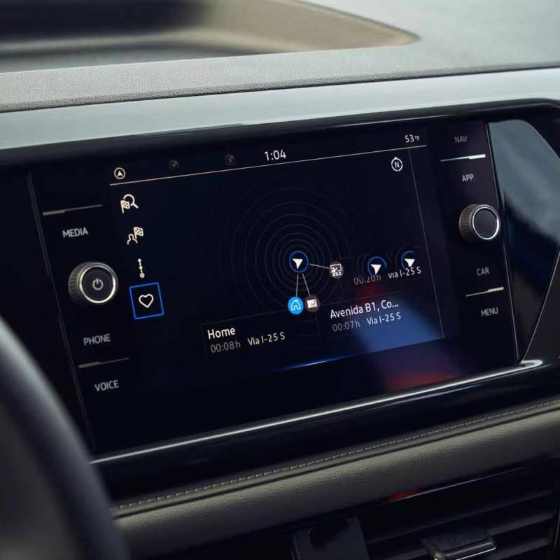 NATWEE Auto Navi-Schutzfolie Kompatibel Mit VW Für Taos Für T-Cross 2021 2022, Auto-Innenzubehör, 8 Zoll GPS-Navigation, Gehärtetes Glas, Displayschutzfolie(GPS) von NATWEE