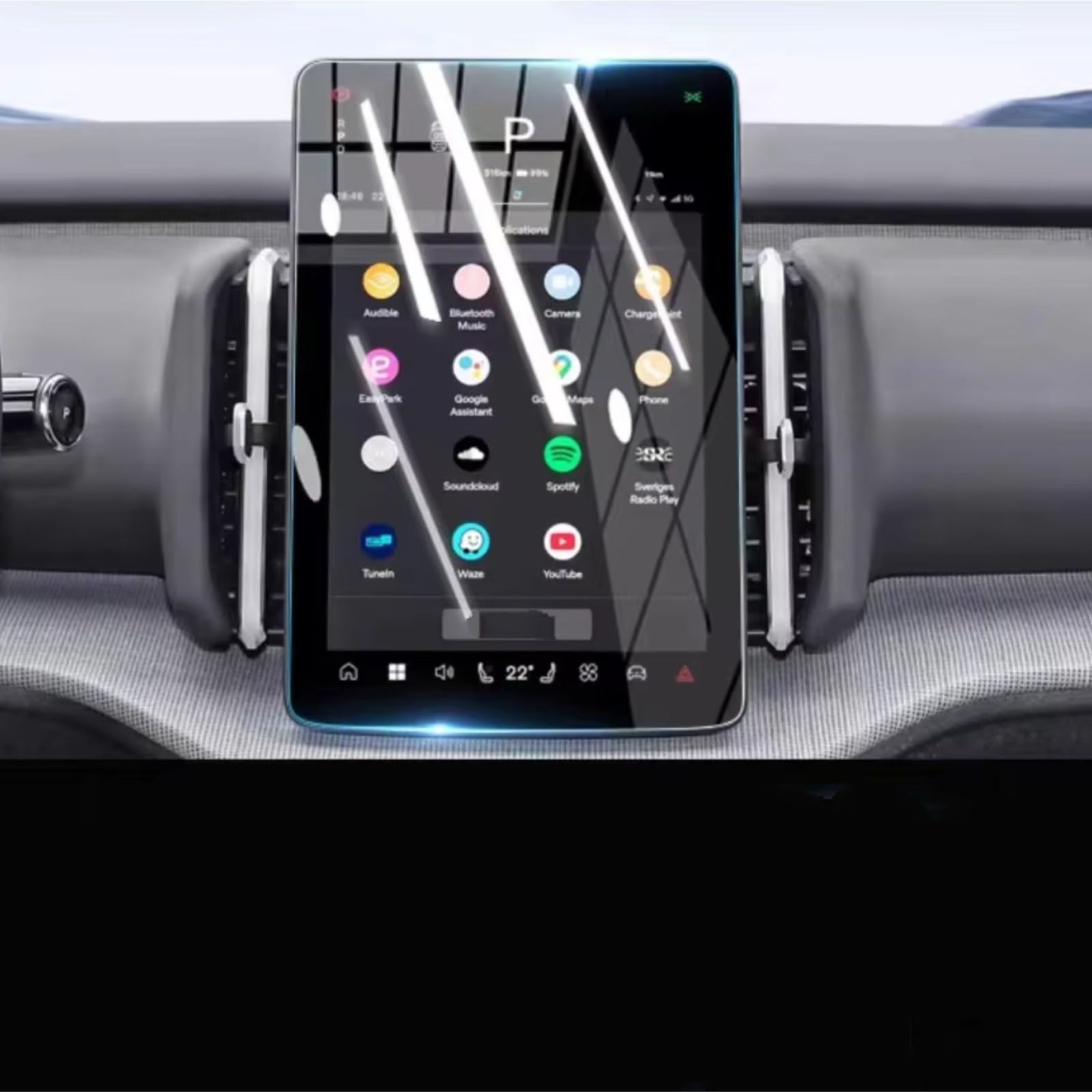 NATWEE Auto Navi-Schutzfolie Kompatibel Mit Volvo Für EX30 2024, Auto-GPS-Navigations-Mittelbildschirm Und Armaturenbrett-Displayschutzfolie Aus Gehärtetem Glas von NATWEE