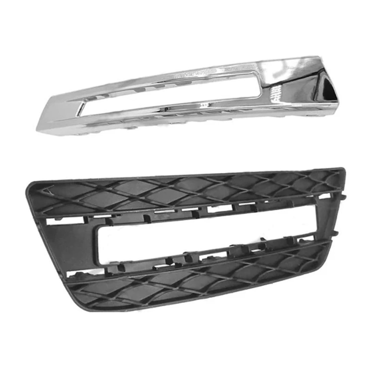 NATWEE Nebelscheinwerfer-Grill Kompatibel Mit Benz Für GL450 GL350 450 Frontstoßstange Nebelscheinwerferabdeckung Ziergitter Nebelscheinwerfer Grill Zierblende 1668844422(Silver Black Left) von NATWEE