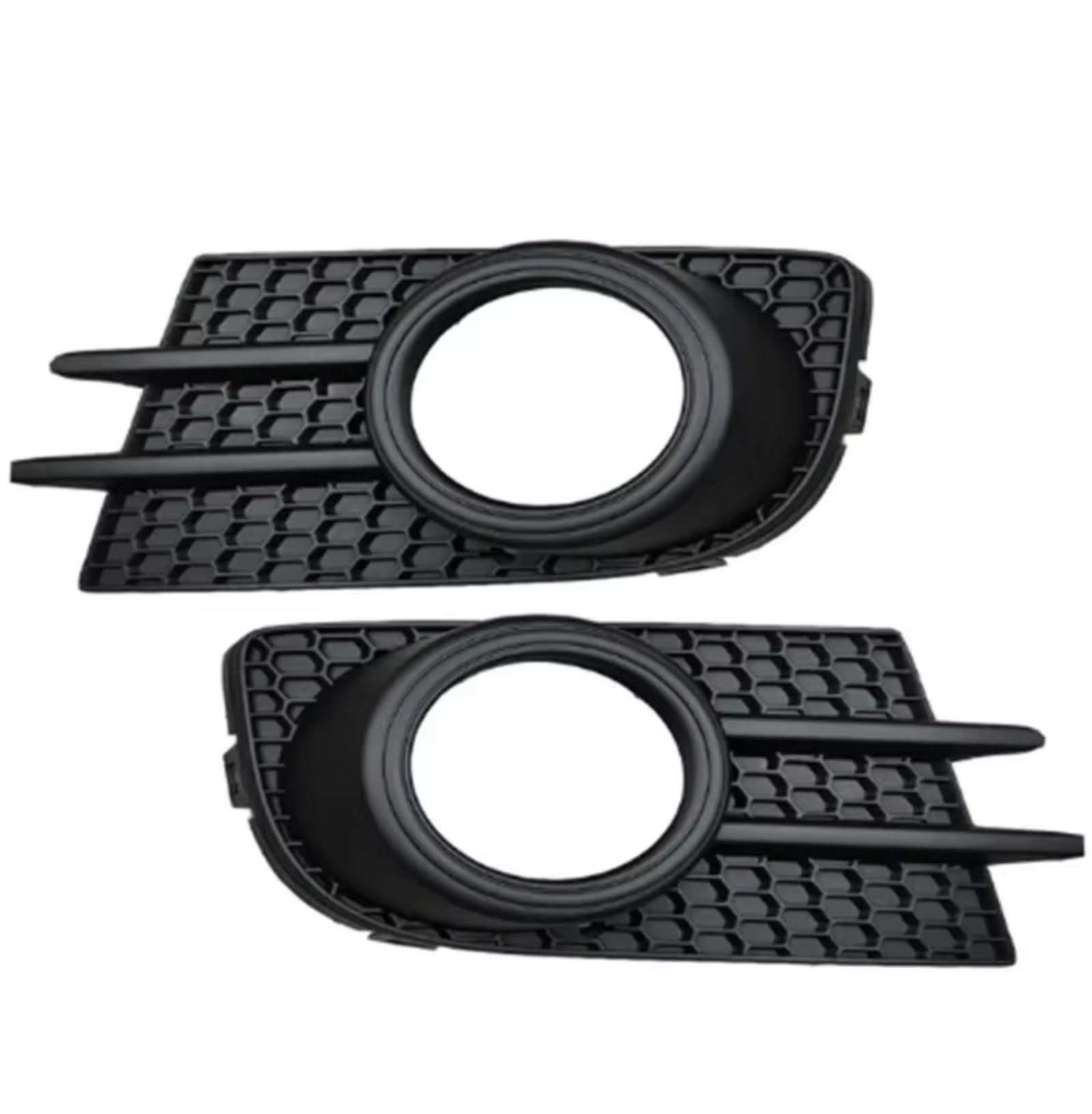 NATWEE Nebelscheinwerfer-Grill Kompatibel Mit VW Für Tiguan 2012–2018, Auto-Nebelscheinwerfergehäuse, Nebelscheinwerferrahmen, Nebelscheinwerferhalter Mit Schwarzem/chromem(A Pair Black Ring) von NATWEE