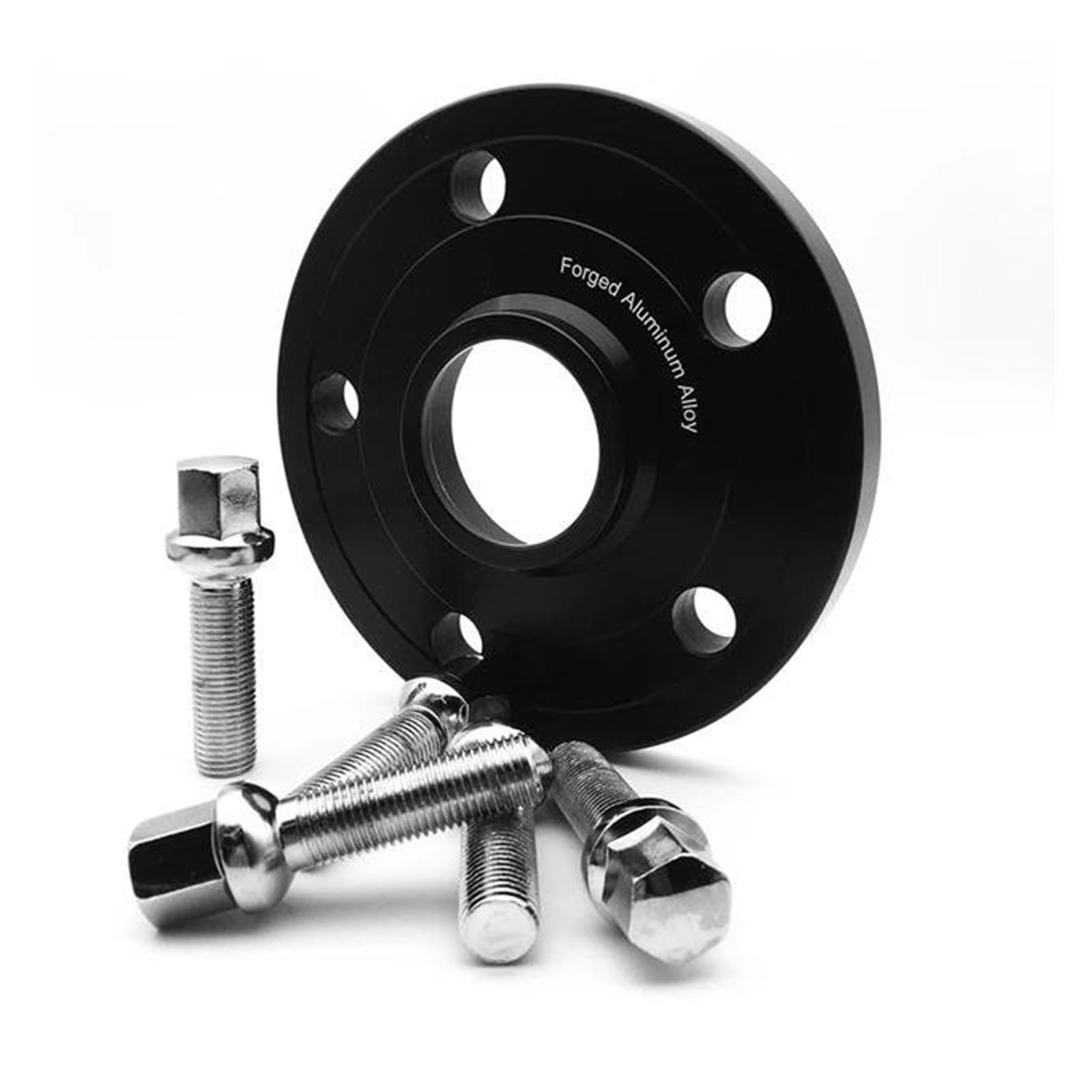 Auto Distanzscheiben Spurplatten 1 Stück Für Aluminium Legierung Rad Spacer 5x112 CB 66,6mm Rad Dichtung Flansch Schwarz Silber(15mm Black Adapter) von NAUTIG