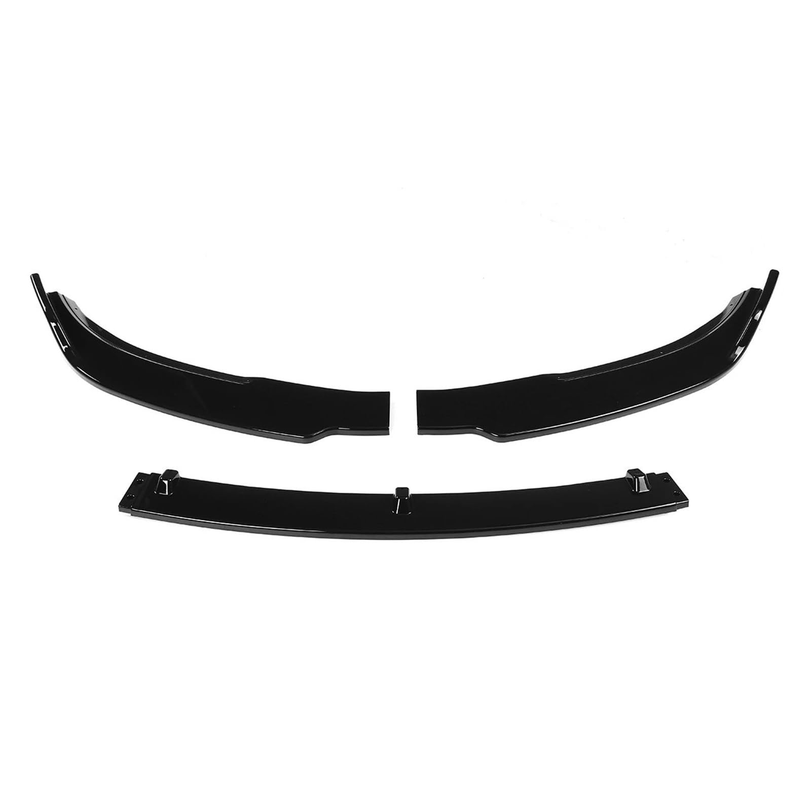 Auto Frontlippe Frontspoiler 3 STÜCKE Für Tesla Für Modell 3 Limousine 2016-2021 Auto Frontlippe Kinn Stoßstange Spoiler Splitter Körper Kit Schutzabdeckung Deflektor(Glossy Black) von NAUTIG