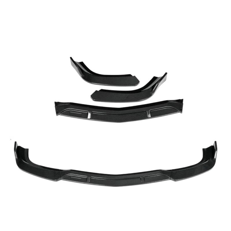 Auto Frontlippe Frontspoiler Für Benz Für W204 Für C180 Für C200 Für C250 Für C300 Für C350 2012 2013 2014 Auto Frontstoßstange Lip Body Kit Spoiler(Kohlefaser) von NAUTIG