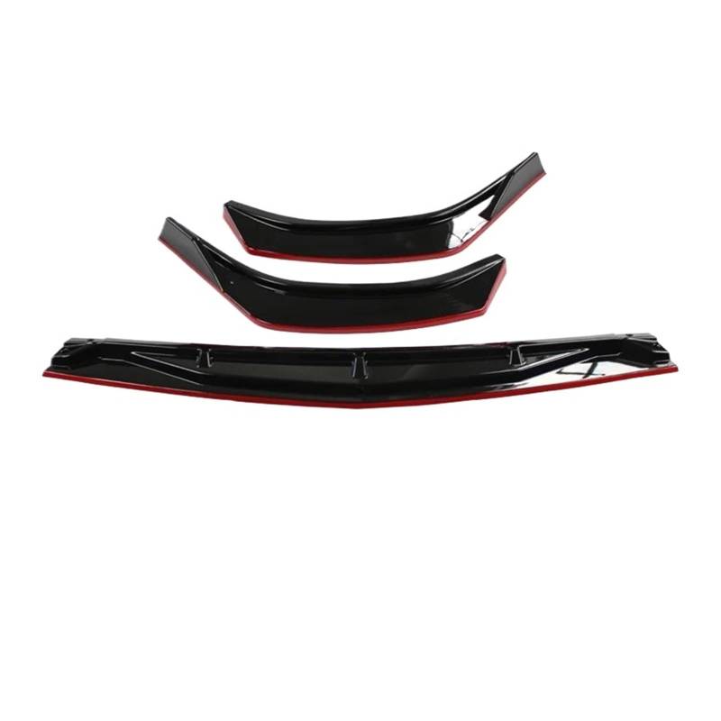 Auto Frontlippe Frontspoiler Für Hyundai Für Sonata Für 10th Für DN8 Auto Front Stoßstange Splitter Lip Kinn Spoiler Körper Kit Diffusor Schutz Außen Teil(Black Red) von NAUTIG