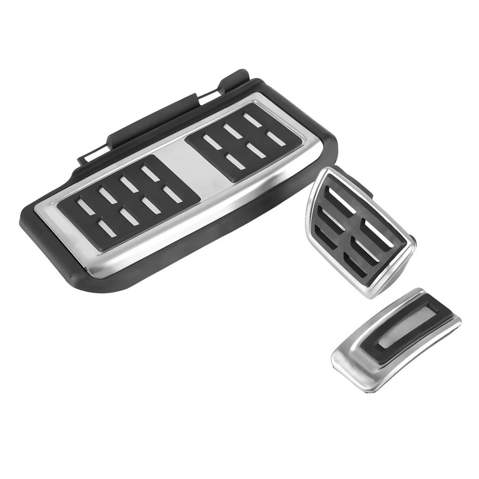 Bremspedal Für Golf 7 3/4Pcs Set rutschfeste Metall Auto Zubehör Silber Schwarz Gaspedal Bremse Rest Pedal Pedale Pads von NAUTIG