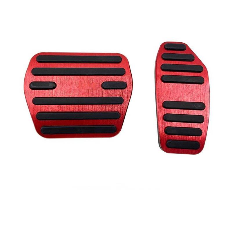 Bremspedal Für Mitsubishi Für Outlander 4 2022 2023 2024 Auto Kraftstoff Beschleuniger Bremspedale Abdeckung Trim Non Slip Pad Aluminium Pedale Pads(Rot) von NAUTIG