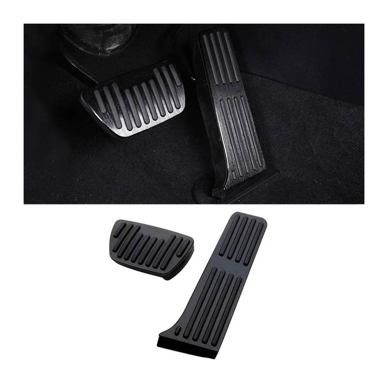 Bremspedal Für Toyota Für Highlander Für XU70 Für Kluger 2020 2021 2022 2023 2024 Auto Gaspedal Bremse Fußstütze Pedale Abdeckung Rutschfestes Pad Pedale Pads(2piece Black) von NAUTIG