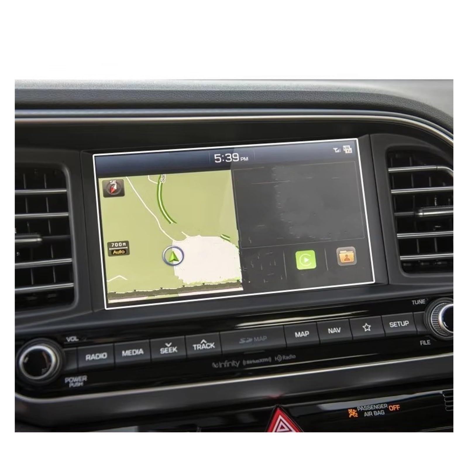 Displayschutz Für Hyundai Für Elantra 2017 2018 2019 2020 Autoradio GPS-Navigation Kratzfester Displayschutz Aus Gehärtetem Glas Displayschutz-Folie von NAUTIG