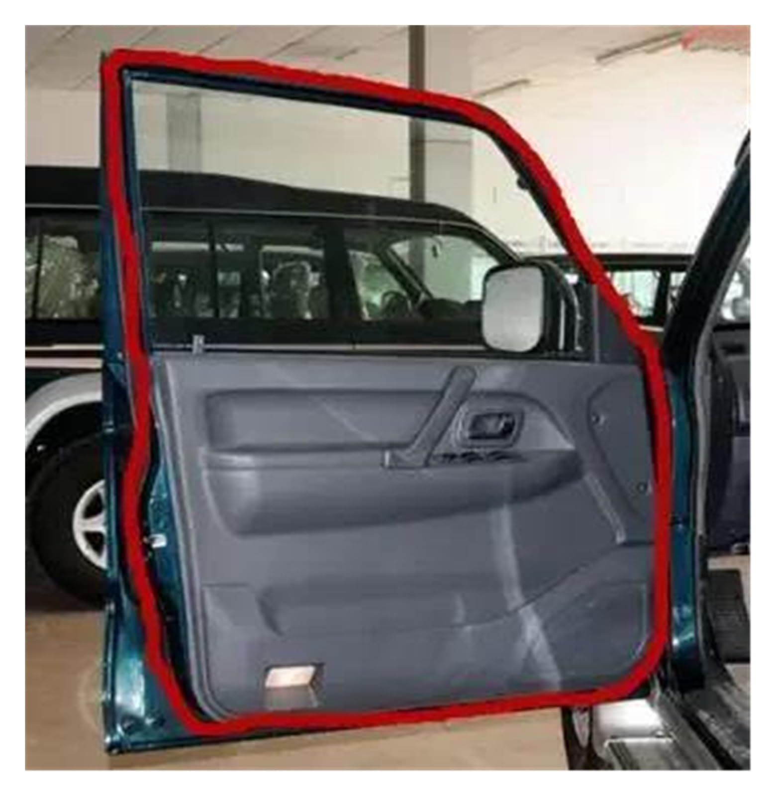 Fensterdichtungen 1 Stück Für Pajero Für Montero 1989–1999 1998 1997 1996 1995 1994 2. Nur Für 5-Türer-Version V31 V43 V32 V33 Türgummidichtung Türpfostenleiste Autotür Dichtungsstreifen(Vorne Links) von NAUTIG