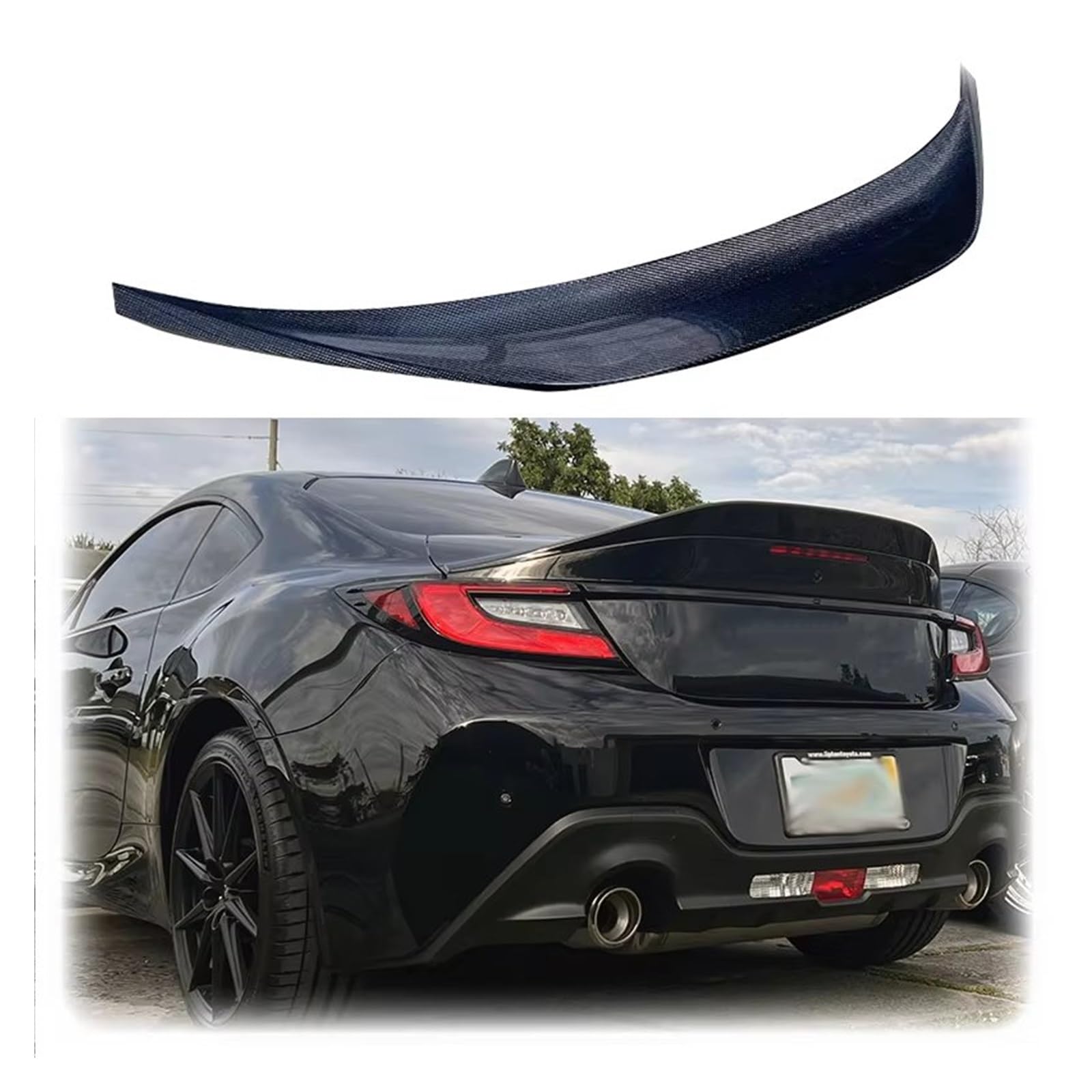 Heckflügel ABS Spoiler Für Toyota ZA86 GR86 Für Subaru BRZ 2022 Body Kit Glänzend Schwarz Oder Carbon Faser Hinten Flügel Heckspoiler(Glossy Black) von NAUTIG