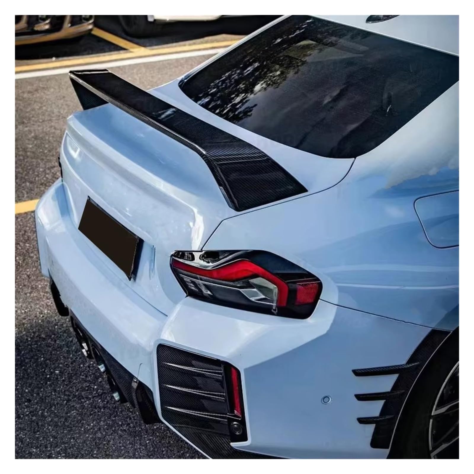 Heckflügel Auto Hinten Heckspoiler Für 2 Serie G87 M2 G42 Coupe 2021 + MP Stil Dry Carbon Fiber Hinten Stamm Spoiler Flügel Lip Splitter Heckspoiler(Dry Carbon) von NAUTIG