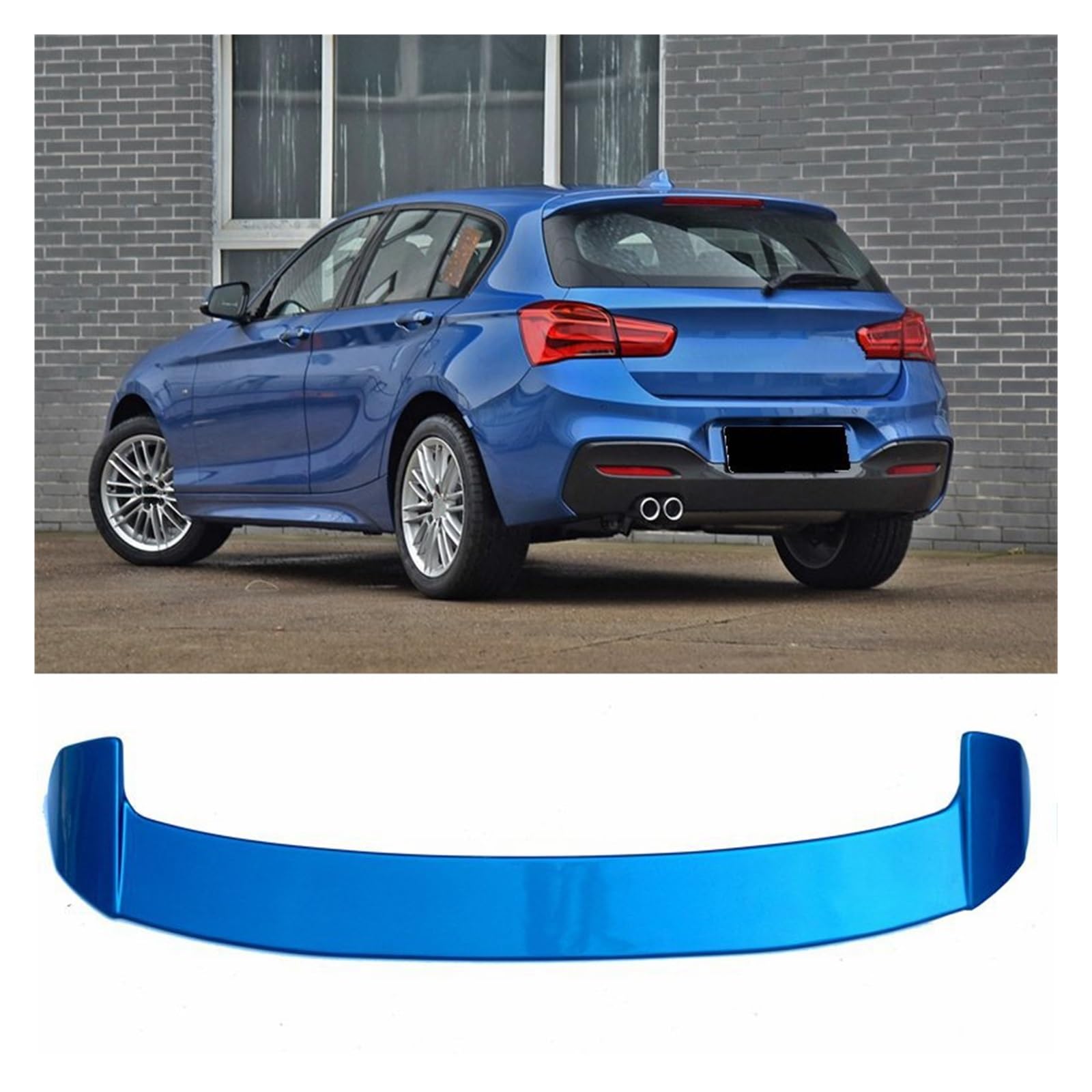 Heckflügel Für 1 Serie E87 E81 F20 F21 116i 120i 118i M135i Spoiler 2005-2019 Carbon Faser Farbe ABS Dachspoiler Heckspoiler(F20 F21 Baby Blue E) von NAUTIG