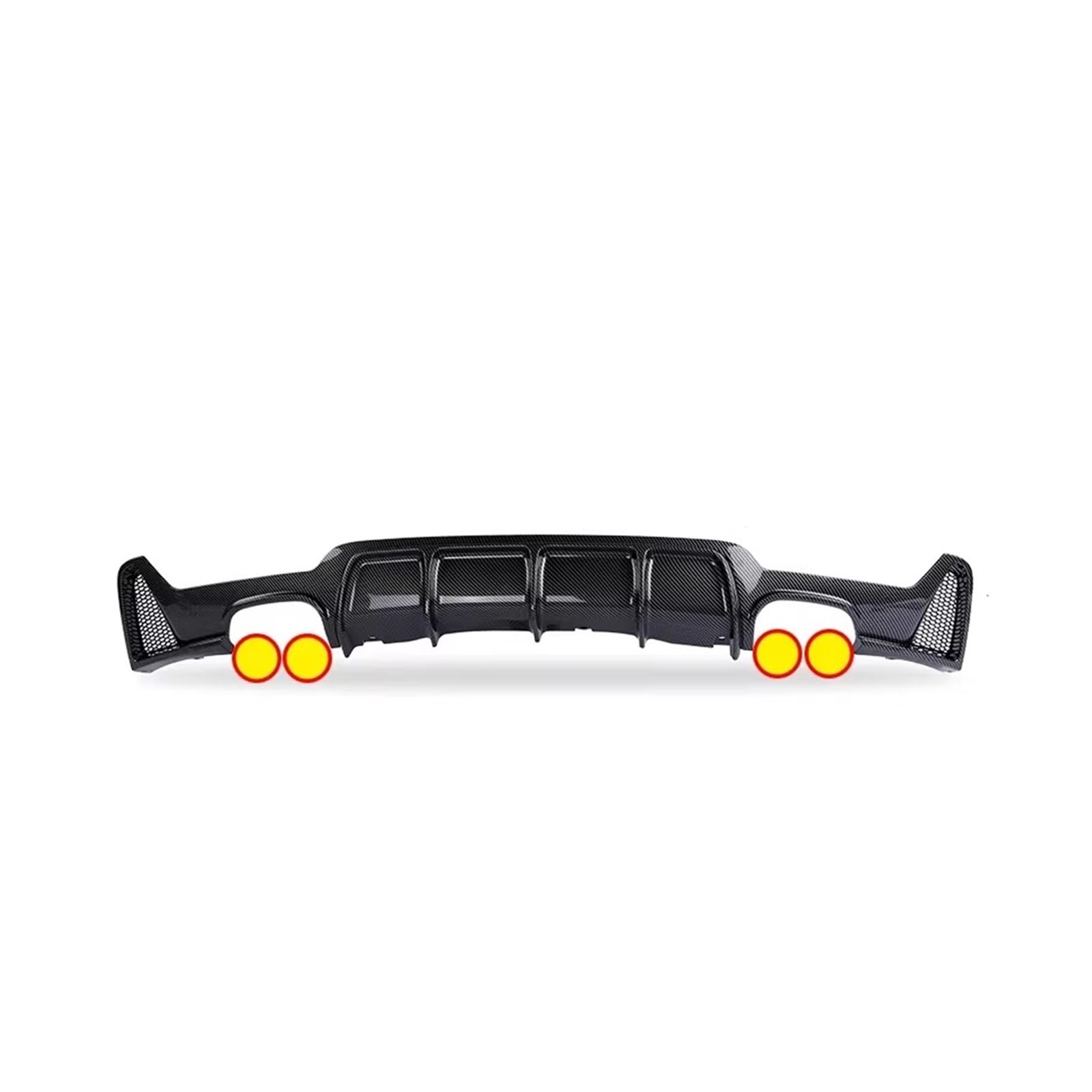 Heckflügel Für 4er F32 F33 F36 2014–2020 Karbonfaser Sport-Heckstoßstange Diffusorlippe MP-Body-Kit Diffusor 420i 428i Glänzend Schwarz Heckspoiler(Carbon 4 Out) von NAUTIG