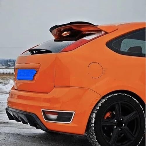 Heckflügel Für Ford Für Focus ST MK2 MK2.5 Fließheck ABS Material Top Spoiler Flügel Stamm Lip Boot Abdeckung Auto Styling Heckspoiler(Carbon Fiber Pattern) von NAUTIG