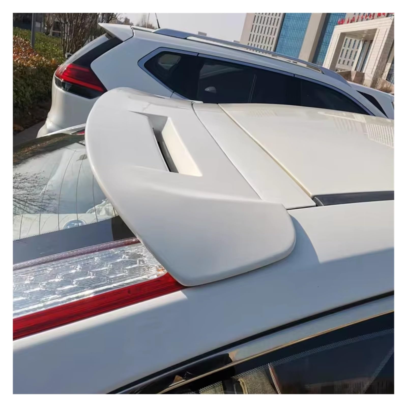 Heckflügel Für Ford Für Focus Spoiler 2007 2008 2009 2010 2011 ABS Material Auto Heckflügel Spoiler Glänzend Schwarz Körper Kit Heckspoiler(Klar) von NAUTIG