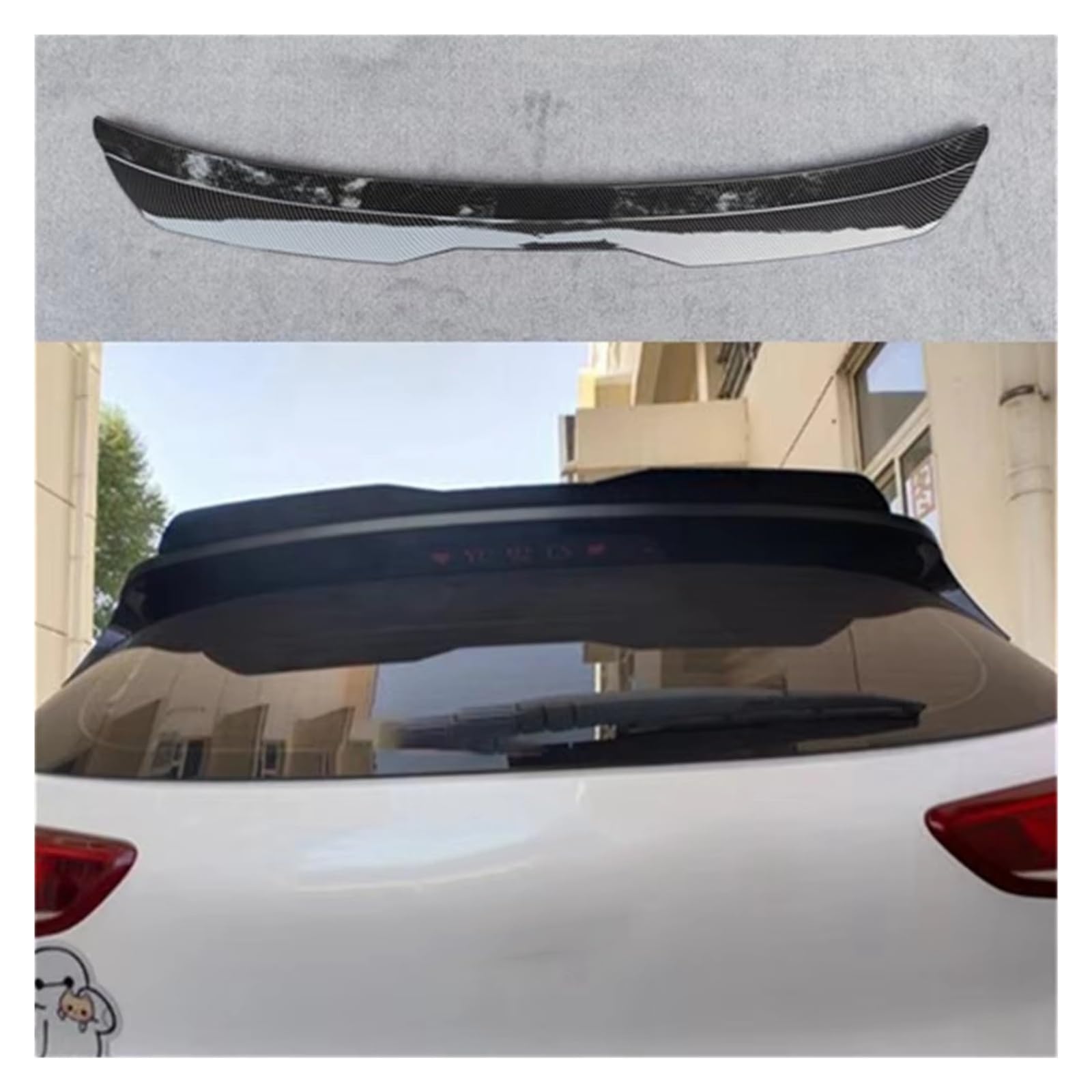 Heckflügel Für Hyundai Für Tucson Für IX35 IX25 2011 2012 2013 2014 2015 2016 2017 2018 2019 2020 Spoiler ABS Kunststoff Heckspoiler Flügel Stamm Abdeckung Heckspoiler(Bright Black) von NAUTIG