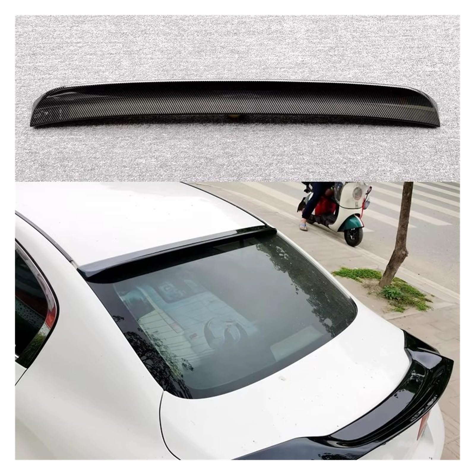 Heckflügel Für Infiniti G25 G35 G37 Q40 4 Tür 2007-2015 Limousine Dachspoiler Hinten Stamm Spoiler ABS Spoiler Heckspoiler(Carbon Fiber Pattern) von NAUTIG