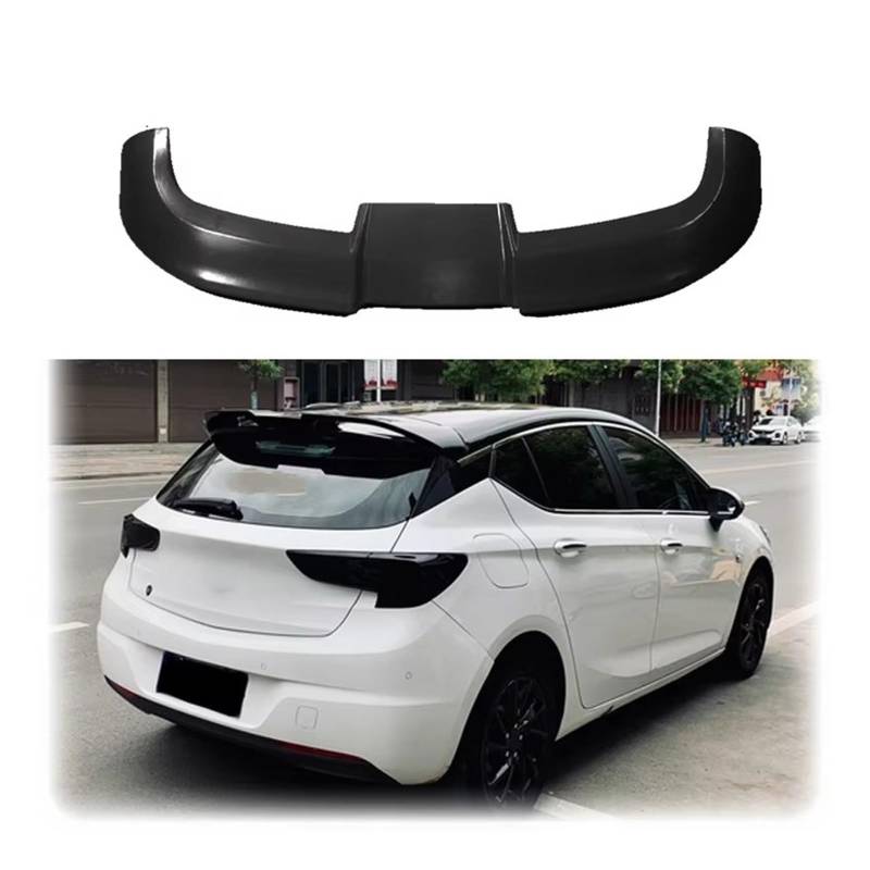 Heckflügel Für Opel Für Astra K 2015 2016 2017 2018 ABS Material Spoiler Glänzend Schwarz Oder Carbon Look Farbe Hinten Flügel Körper KIT Heckspoiler(Kohlefaser-Optik) von NAUTIG