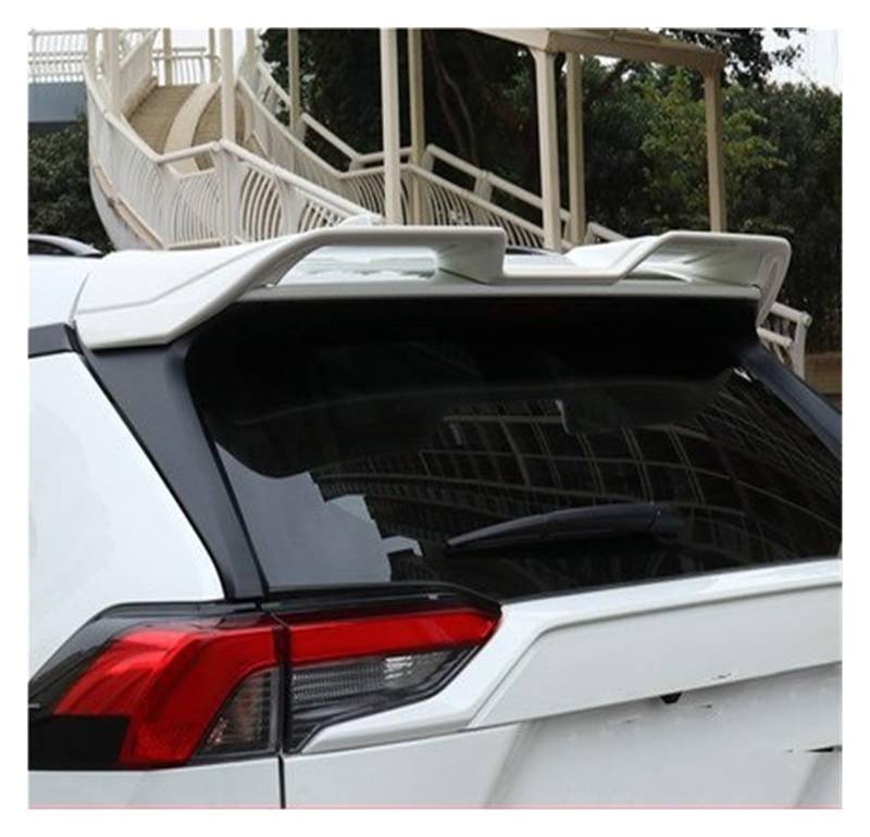 Heckflügel Für RAV4 Für RAV 4 2019 2020 ABS Kunststoff Unpaint Außen Heckspoiler Schwanz Trunk Boot Flügel Dekoration Auto Styling Heckspoiler(Ivory) von NAUTIG