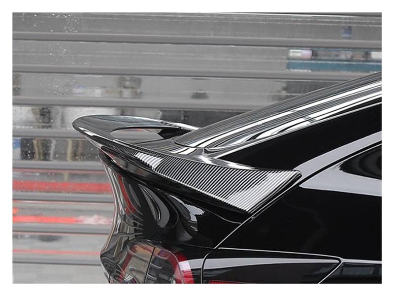 Heckflügel Für Tesla Für Modell Y 2019 2020 2021 2022 Hinten Stamm Deckel Boot Lip Spoiler Flügel Carbon Schwarz Ducktail Auto Tuning Zubehör Styling Teil Heckspoiler(Carbon Printing) von NAUTIG