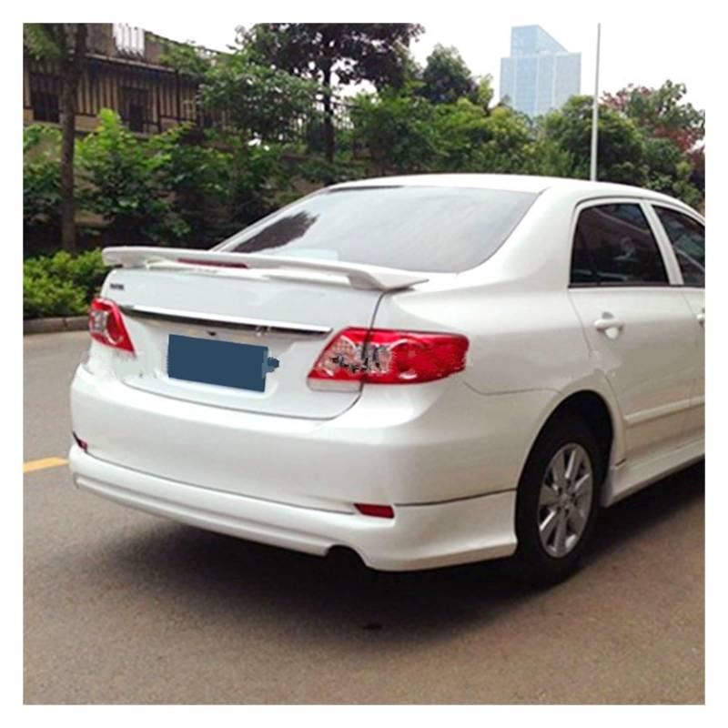 Heckflügel Hinten Flügel Spoiler Hinten Stamm Deckel Auto Sport Spoiler Flügel Für Toyota Für Corolla Spoiler 2006-2013 Jahr Mit Lampe Heckspoiler(Weiß) von NAUTIG