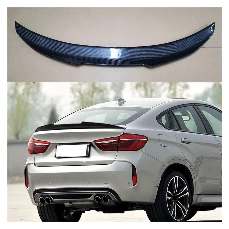 Heckflügel PSM Stil Real Carbon Fiber Auto Hinten Trunk-Boot Lip Spoiler Flügel Große Für X6 Serie F16 F86 X6M SUV 2015 2016 2017 2018 Heckspoiler(Matt-schwarz) von NAUTIG