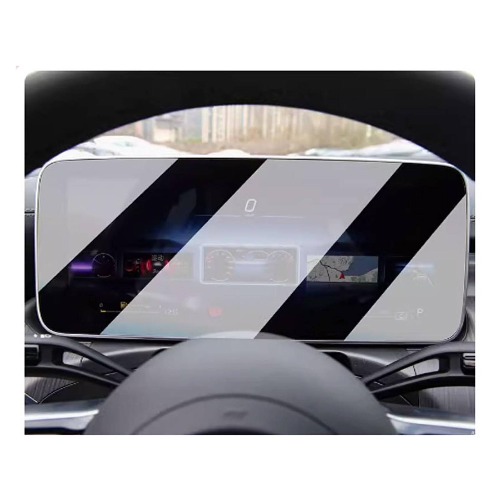 NAUTIG Displayschutz Für Benz C-CLASS W206 2023 2022 Displayschutzfolie Aus Gehärtetem Glas, 12,3 Zoll Autonavigation, Kratzfeste Membran Displayschutz-Folie von NAUTIG