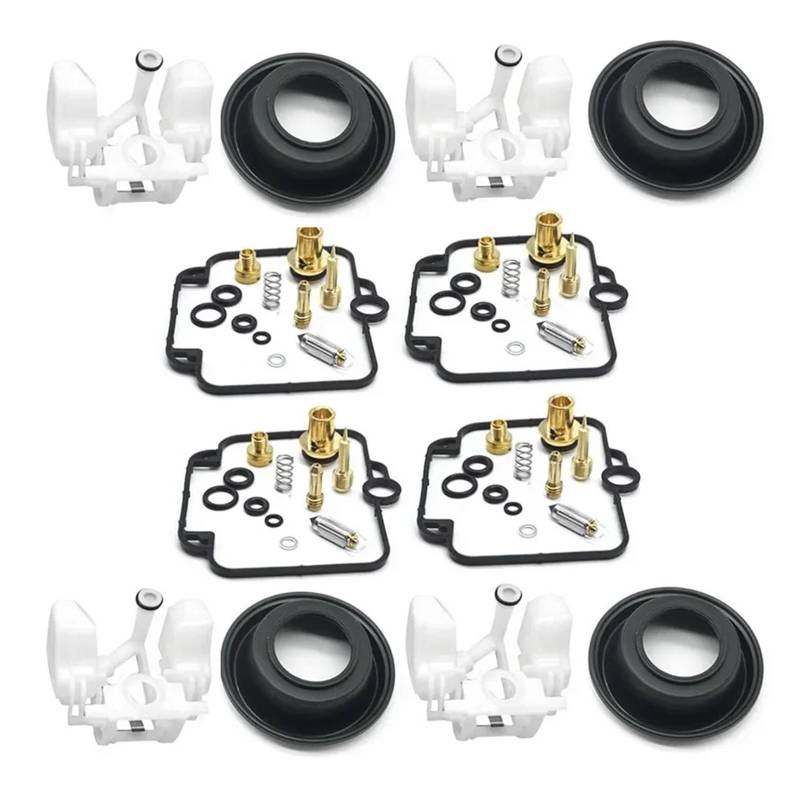 Motorvergaser 4 PCS Für Mikuni BST36 Für Suzuki Bandit 1200 GSF1200S GSXR1100 GSXR1100W GSXR600W GSXR750 GSXR750W Arburetor Reparatur Kits Carb Schwimmer Membranen Vergaseranlagen(Set E) von NAUTIG