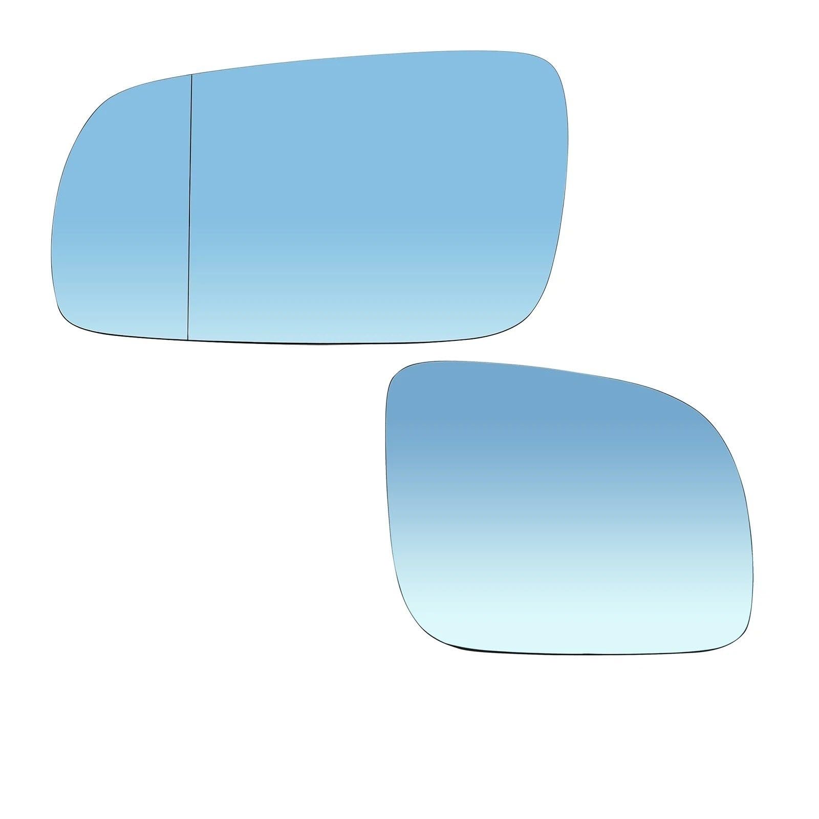 Rechts Spiegelglas Links Für VW Für Golf Für Bora Für Jetta MK4 Für Passat B5 1996-2004 Paar Außenspiegelglas Beheiztes Konvexes Blaues Autozubehör Teile Außenspiegel Glas von NAUTIG