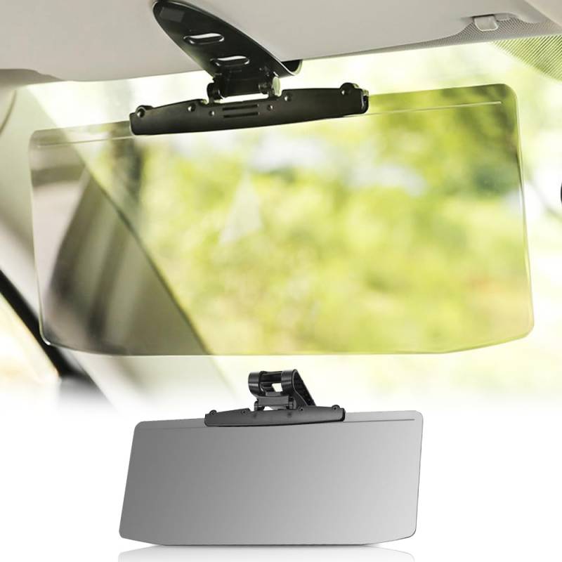 NAVESO Auto Sonnenblende mit polarisiertem Blendschutz, Sonnenblende Verlängerung für Auto, Sonnenblende für Auto, Universal Anti-Glare Auto Sonnenblende Extender für Vordersitz Fahrer oder Beifahrer von NAVESO