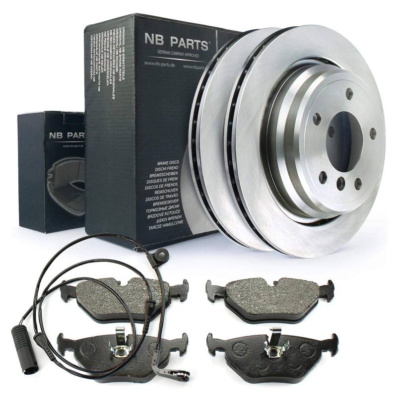 Bremsen/Bremsen-set Hinten Bremsscheiben + Bremsbeläge + Warnkontakt Ø298 Belüftet HA NB PARTS GERMANY 10038244 von NB PARTS