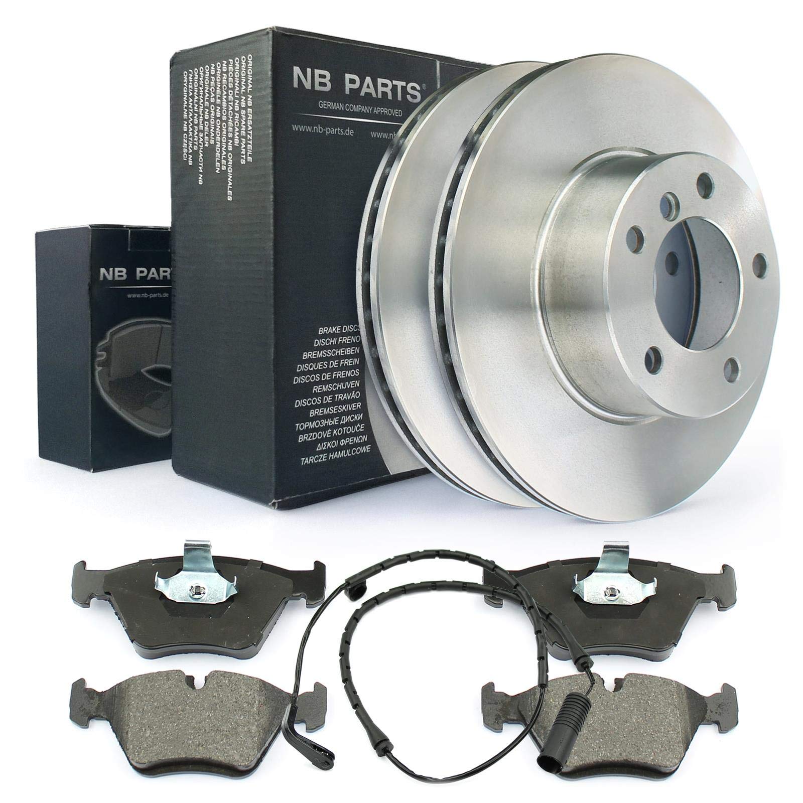 Bremsen/Bremsen-set Vorne Bremsscheiben + Bremsbeläge + Warnkontakt Ø296 Belüftet VA Kit NB PARTS GERMANY 10038206 von NB PARTS