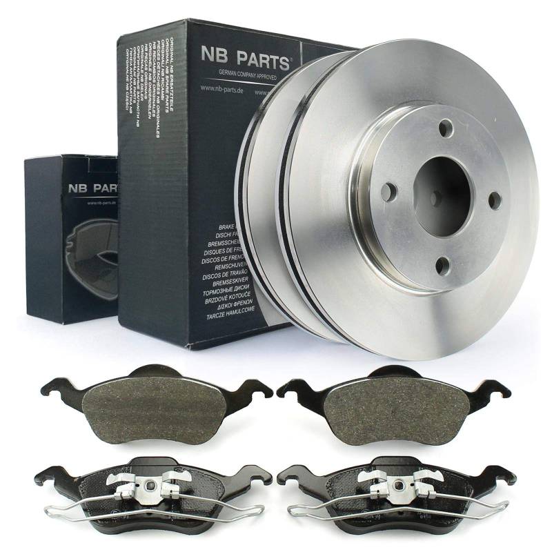 Bremsen/BREMSSCHEIBEN Ø258 BELÜFTET + BREMSBELÄGE VORNE NB PARTS GERMANY 10040950 von NB PARTS