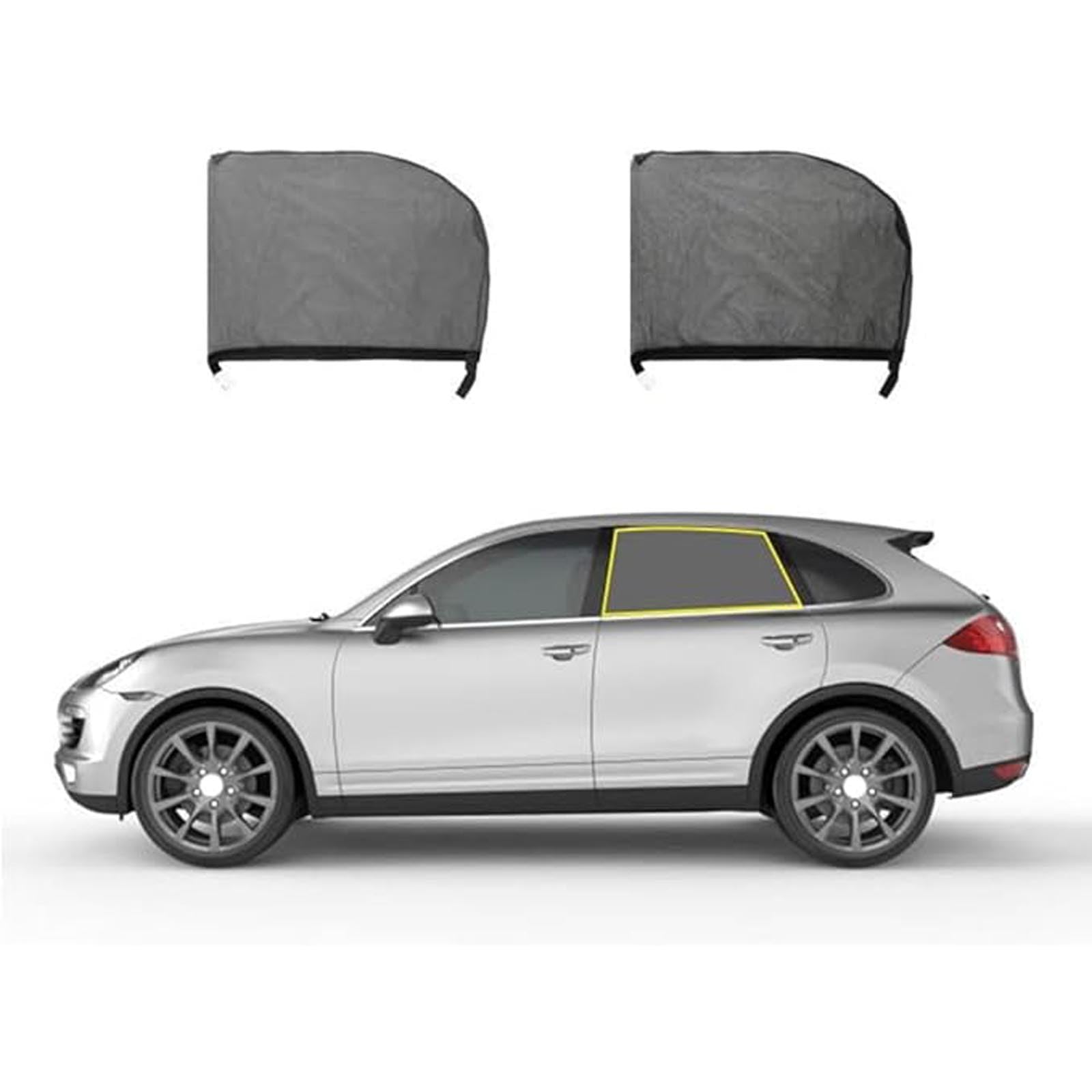 Auto-Seitenfenster-Sonnenblenden für Benz EQE SUV 2023 2024, Verdunkelungsvorhänge, abweisendes Moskitonetz, Sonnenschutz, Schutzzubehör,B Rear-window von NBAYL