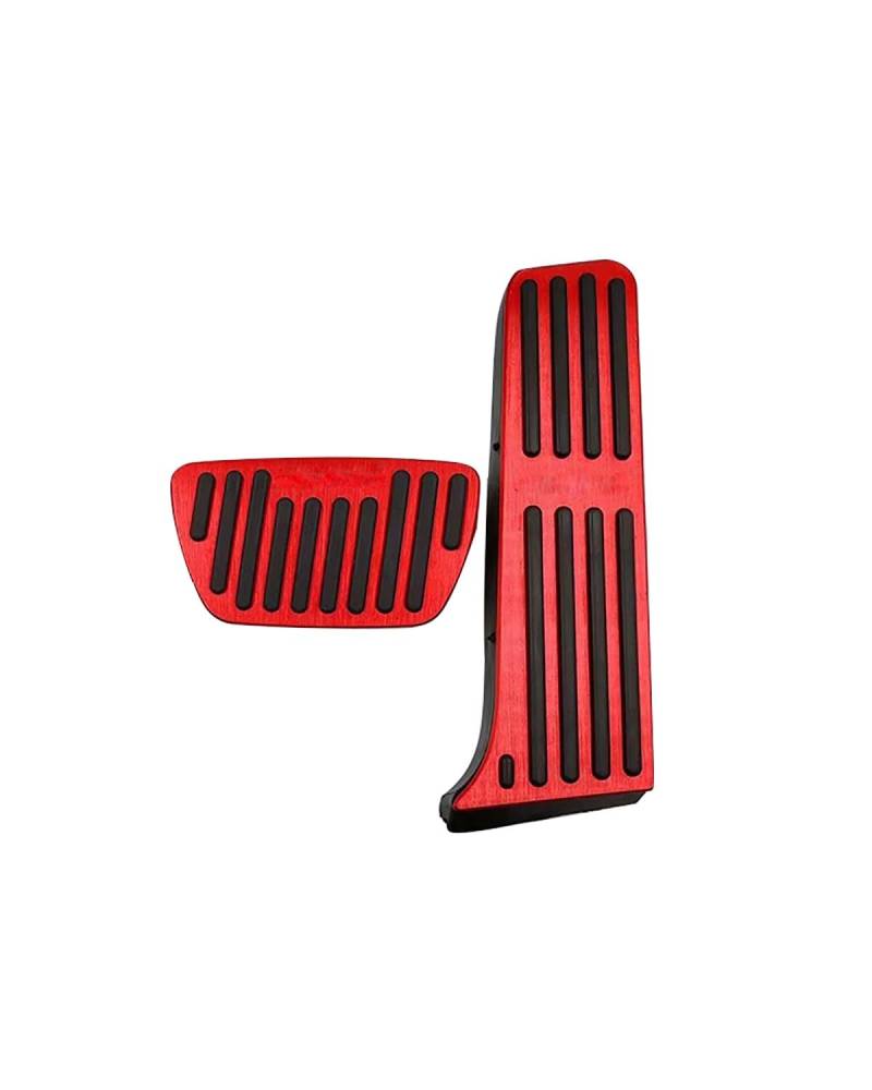 Auto Pedal Aluminium Auto Fuß Kraftstoff Beschleuniger Bremspedale Pad Platte Abdeckung Für Toyota Für RAV4 Für RAV 4 XA50 2019 2020 2021 2022 2023 bremspedal(at 2pcs Red) von NBHGFF