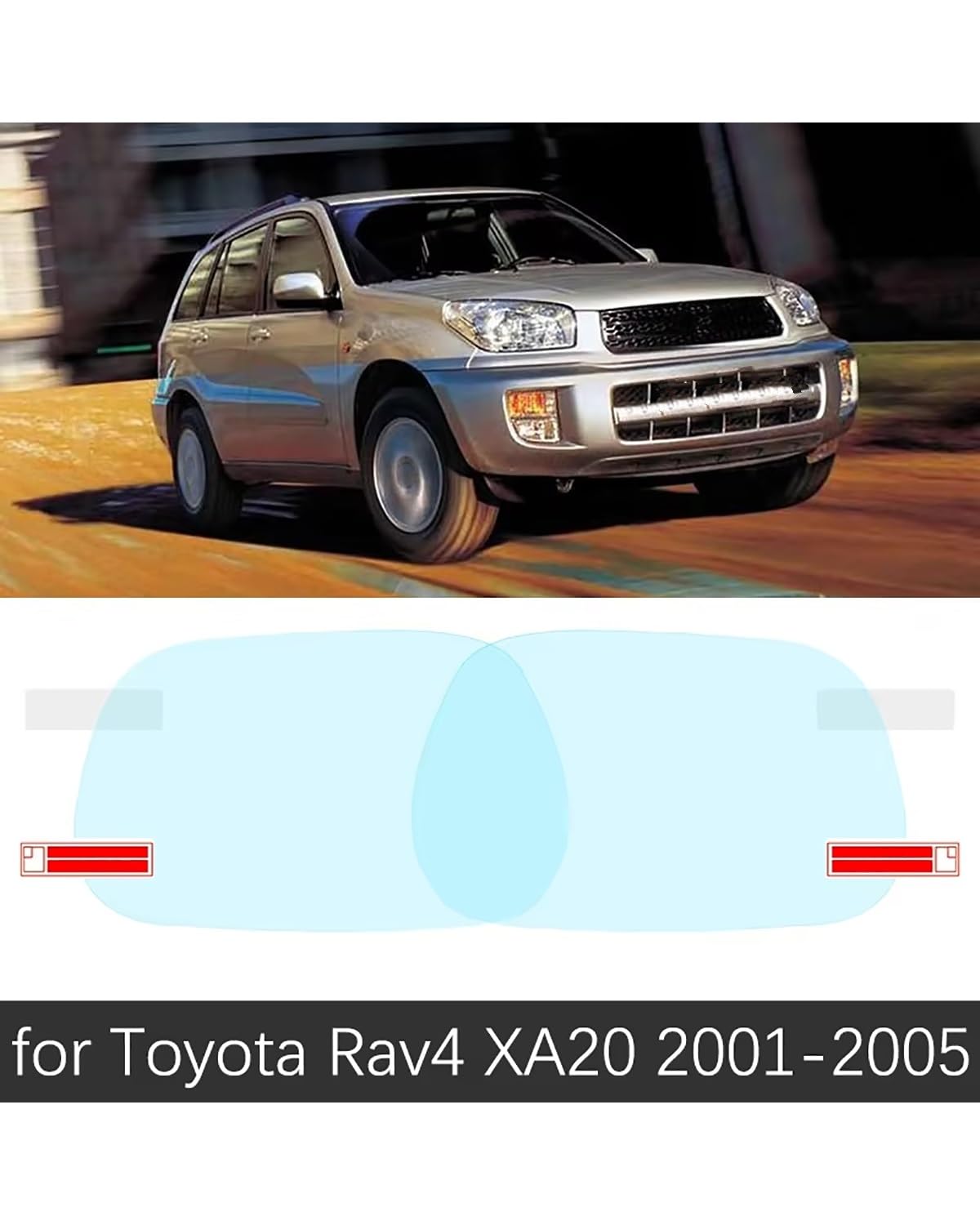 Auto Rückspiegel Wasserdichte Folie Für Toyota Für Rav4 Für XA20 Für X20 Für RAV Für 4 2001-2005 Vollständige Abdeckung Antibeschlagfolie Rückspiegel Regenfeste Antibeschlagfolien Außenspiegel Regenfo von NBHGFF