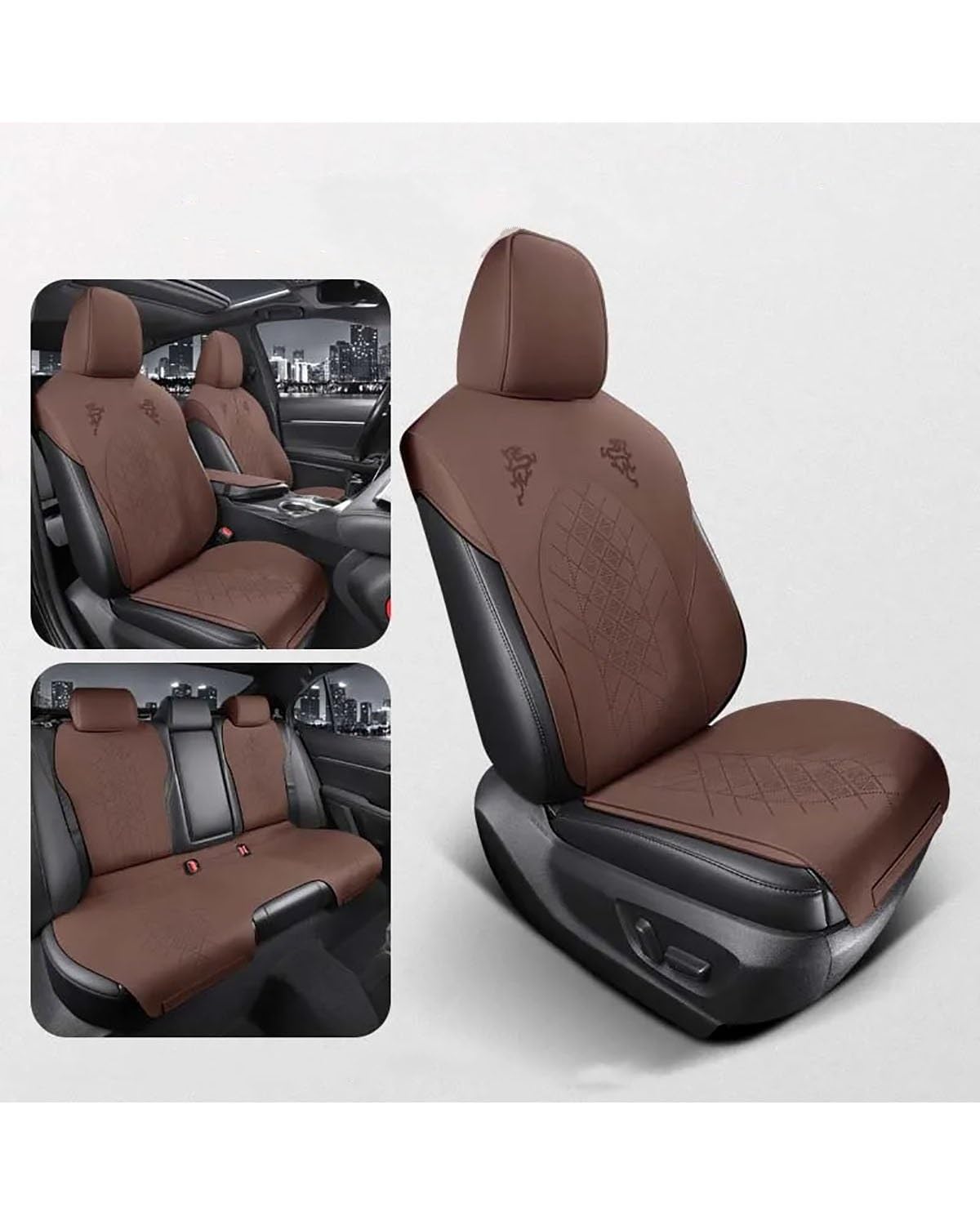 Auto Sitzauflagen Für Toyotaes Für Avalon Für Camry Baujahr 2019 2020 2021 2022 2023 Custom Fit Autozubehör Wildleder Sattel Sitzkissen Pad Halb Bedeckt Sitzbezüge Sitzauflagen(-08-Standard color 3) von NBHGFF