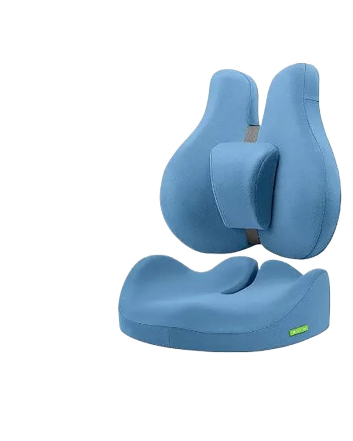 Auto Sitzauflagen Memory Foam Bürostuhlkissen Autositzstütze Taillenkissen Massage Lendenwirbelsäule Orthopädisches Kissen Gesäß Steißbeinkissen Rückenpolster Sitzbezüge Sitzauflagen(-08-Blue set) von NBHGFF