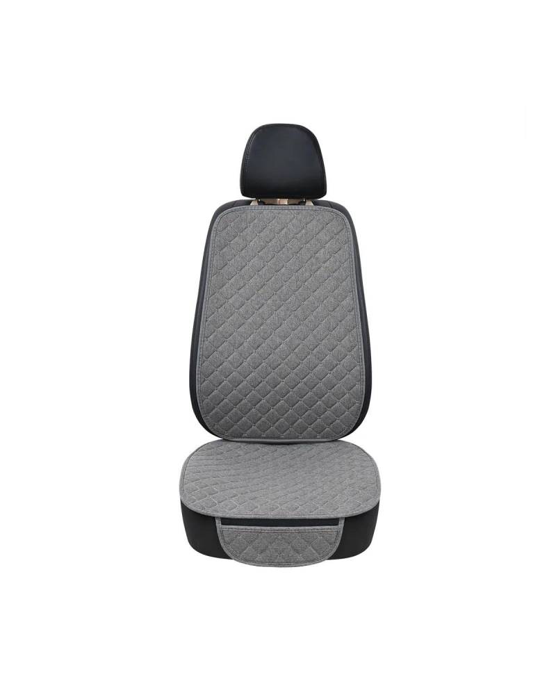 Auto Sitzauflagen Universal Auto Sitz Abdeckung Protector Leinen Vorne Hinten Flachs Sommer Kissen Pad Matte Auto Limousine SUV Pick-up Auto Innen Zubehör Sitzbezüge Sitzauflagen(-04-1 seat Gray) von NBHGFF