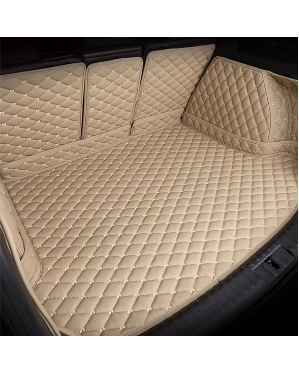 Boot Mat Für Dodge Für Caliber Für Journey Für Aittitude Für Caravan Auto Gepäck Abdeckung Kofferraum Matte Kofferraummatte(Beige) von NBHGFF