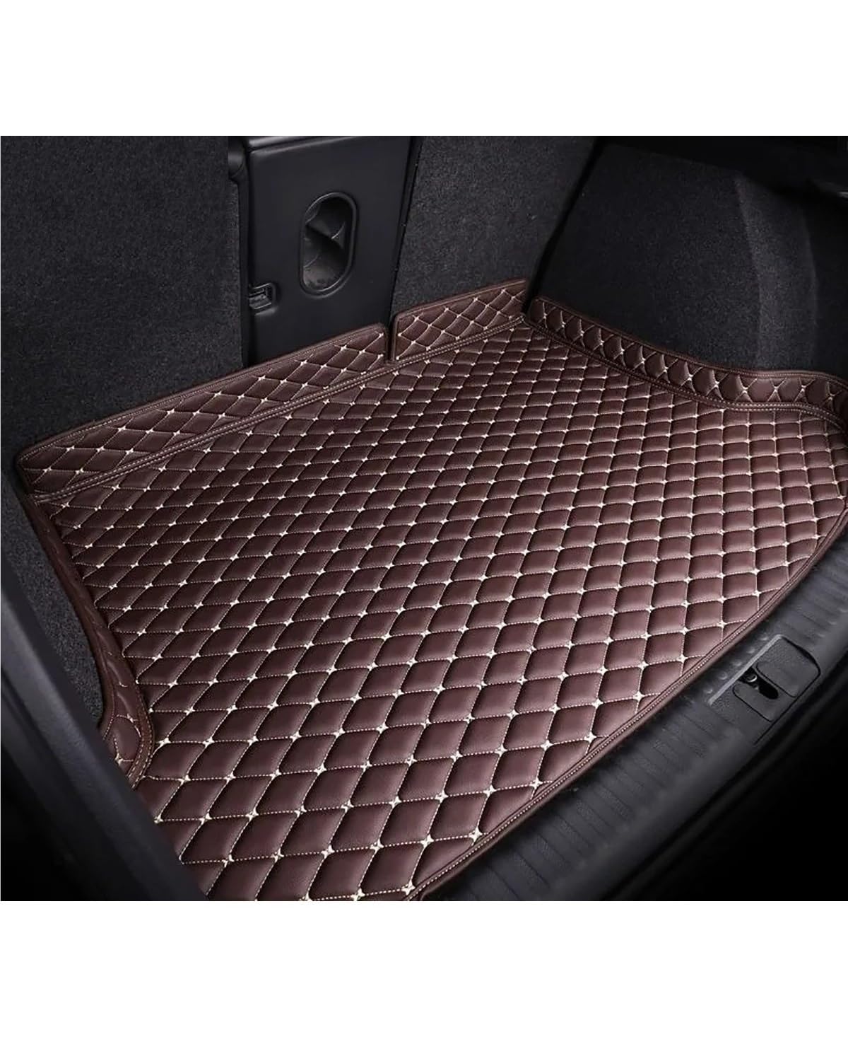 Boot Mat Für Dodge Für Caliber Für Journey Für Aittitude Für Caravan Auto Gepäck Abdeckung Kofferraum Matte Kofferraummatte(Coffee Single pad) von NBHGFF