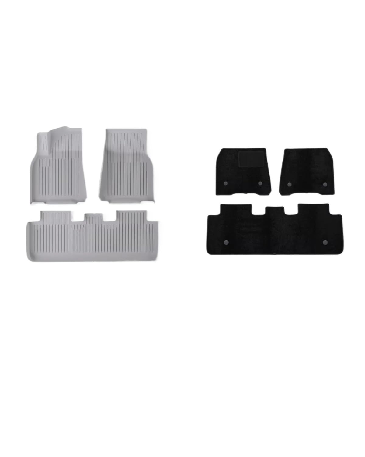 Boot Mat Für Teslaes Für Modell 3 Für Modell Für Y TPE wasserdichte Tragen-beständig Fuß Pad Auto Modifikation Zubehör Vorne Und Hinten Stamm Matte Kofferraummatte(My LHD 6pcs Grey) von NBHGFF