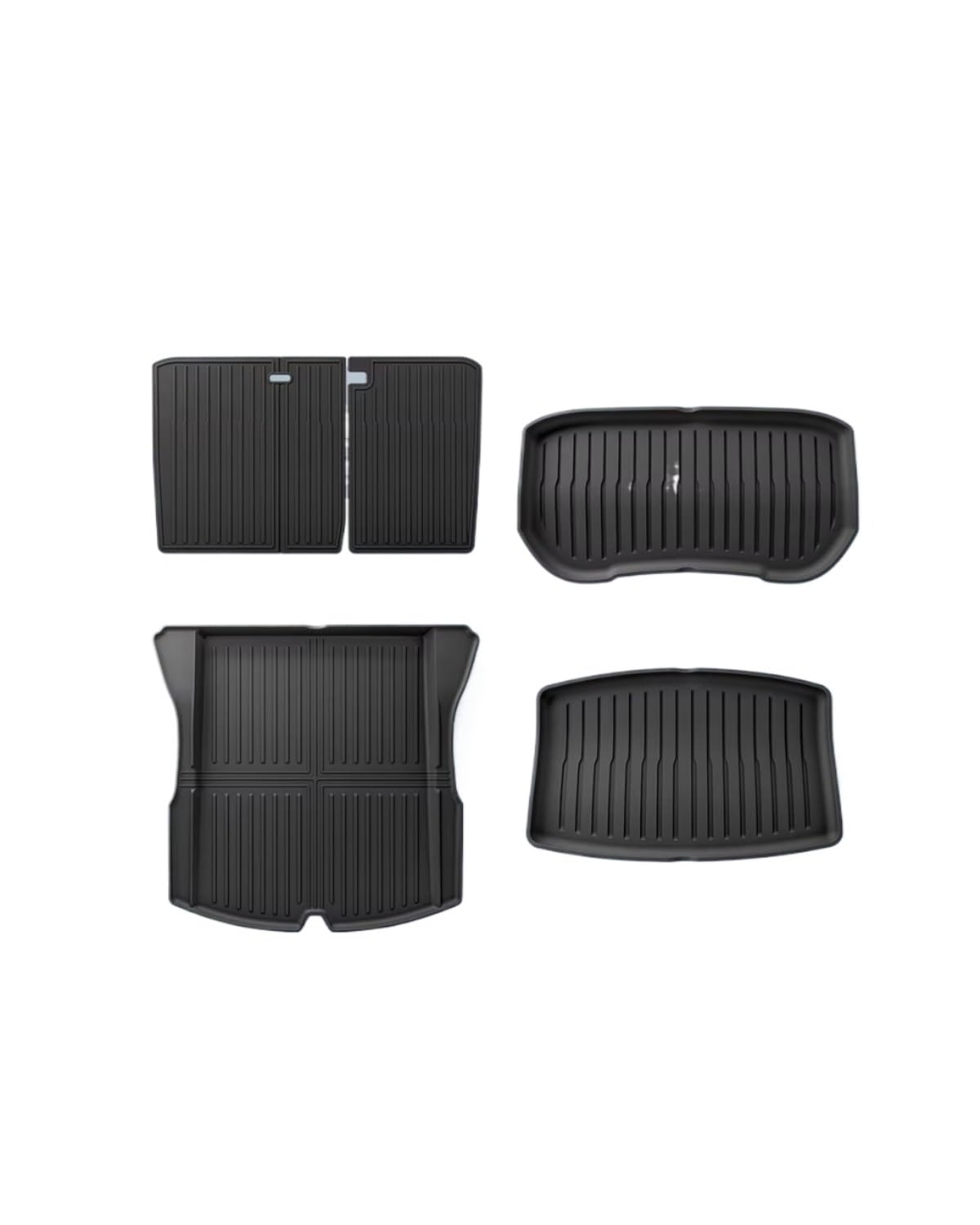 Boot Mat Für Teslaes Für Modell 3 Highland 2024 Hinten Sitz Rückenlehne Pad Stamm Matte Cargo-Liner Anti-Kick Pad Auto Zubehör Kofferraummatte(Trunk mat 5pcs) von NBHGFF