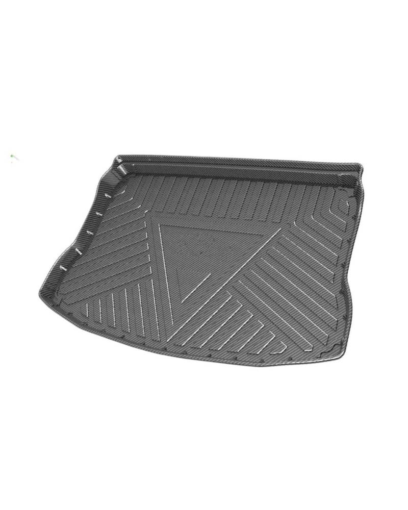 Boot Mat Für Toyota Für Yaris L 2014-2022 Auto Hinten Stamm Abdeckung Matte Gummi TPV Wasserdicht Nicht-Slip Fracht Carbon Faser Muster Liner Kofferraummatte(Style 2) von NBHGFF