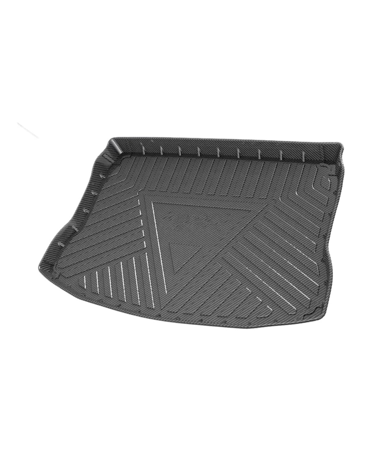 Boot Mat Für Toyotaes Für VIOS FS Fließheck 17-22 Auto Hinten Stamm Abdeckung Matte Gummi TPV Wasserdicht Nicht-Slip fracht Carbon Faser Muster Liner Kofferraummatte von NBHGFF