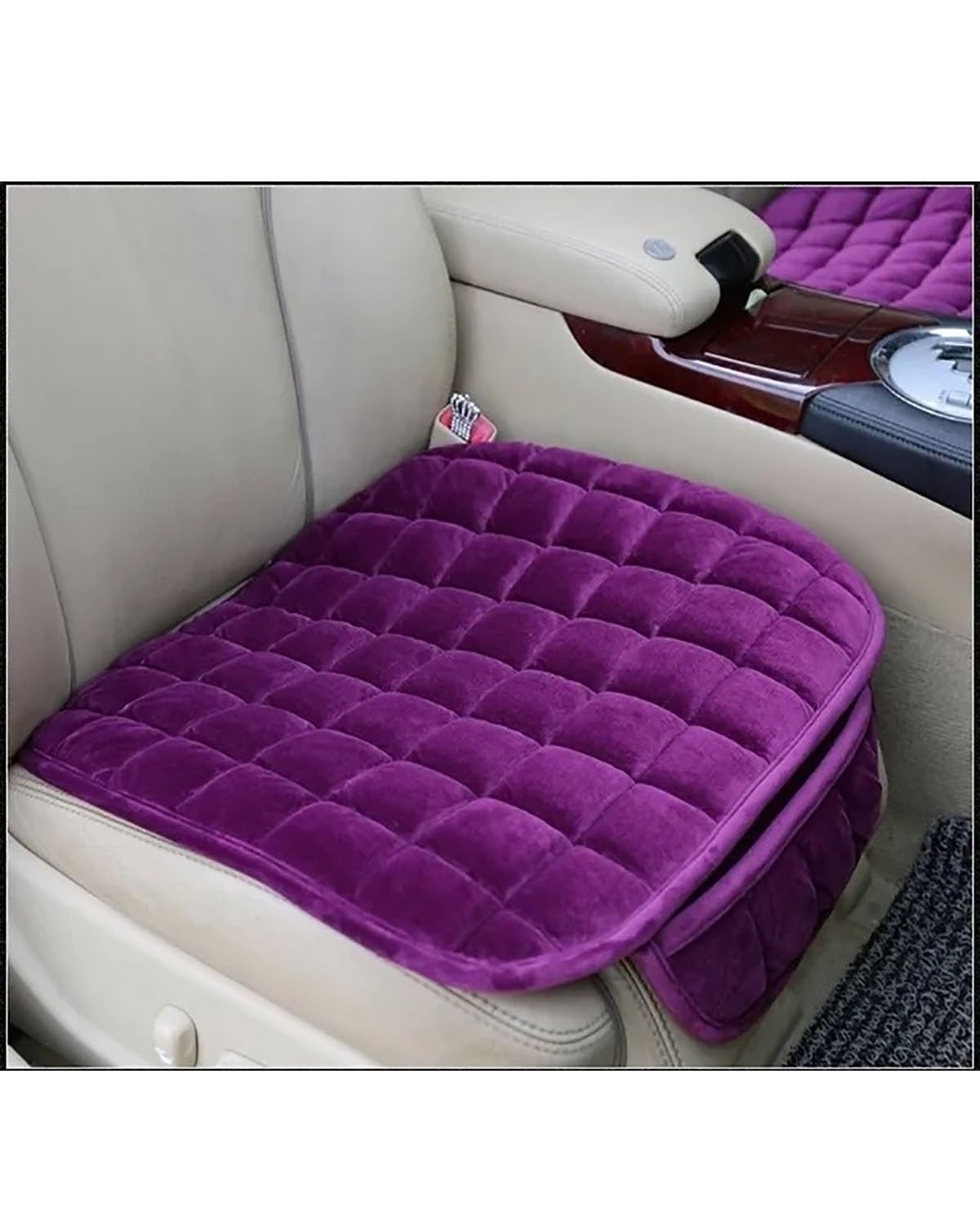 NBHGFF Auto Sitzauflagen 1Pc Winter Warme Auto Vordersitz Abdeckung Kissen Universal Auto Weiche Sitze Kissen Automobil In Autos Stuhl Abdeckungen Schutz Pad Sitzbezüge Sitzauflagen(-02-Purple) von NBHGFF