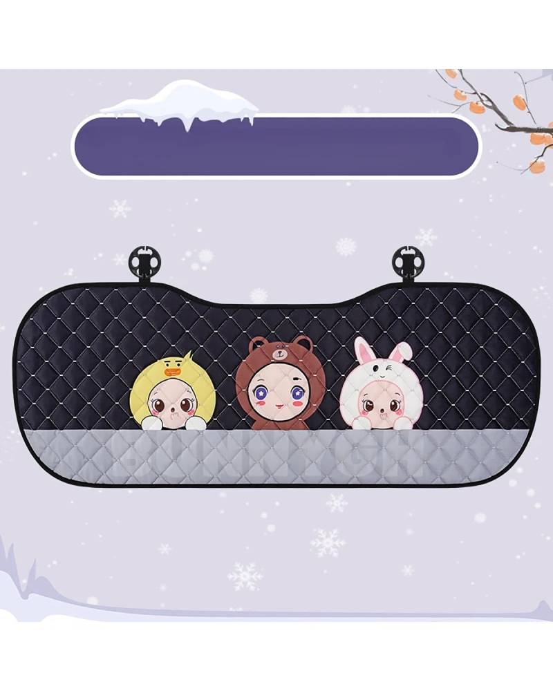 NBHGFF Auto Sitzauflagen 2024 Cartoon Plüsch Winter Cartoon Auto Kissen Weibliche Winter Plüsch Kurze Haare Warme Nette Sitz Butt Kissen Sitzbezüge Sitzauflagen(-11-Long Gray pad) von NBHGFF