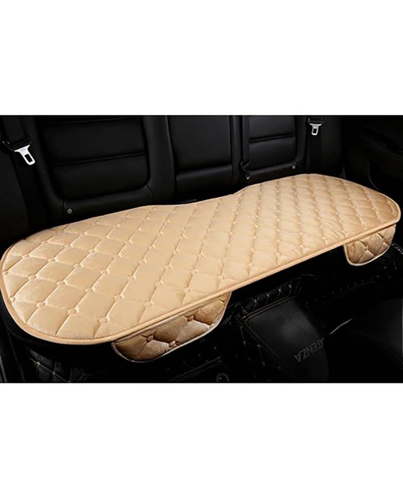 NBHGFF Auto Sitzauflagen Für Alle Fahrzeuge Auto-Rücksitz 1 Stück Warmer Plüsch-Autositzbezug Kissen Anti-Rutsch Universal-Sitz Atmungsaktives Pad Sitzbezüge Sitzauflagen(-01-1pcs Rear beige) von NBHGFF