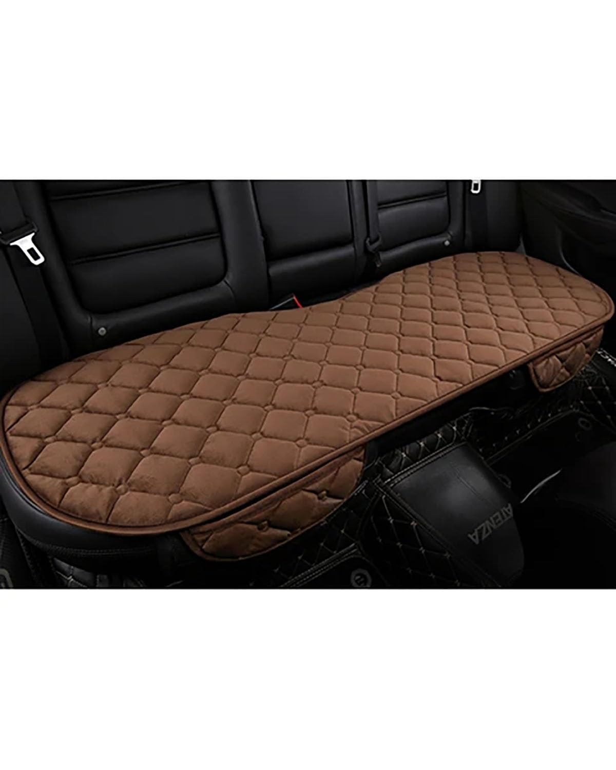 NBHGFF Auto Sitzauflagen Für Alle Fahrzeuge Auto-Rücksitz 1 Stück Warmer Plüsch-Autositzbezug Kissen Anti-Rutsch Universal-Sitz Atmungsaktives Pad Sitzbezüge Sitzauflagen(-03-1pcs Rear Coffee) von NBHGFF