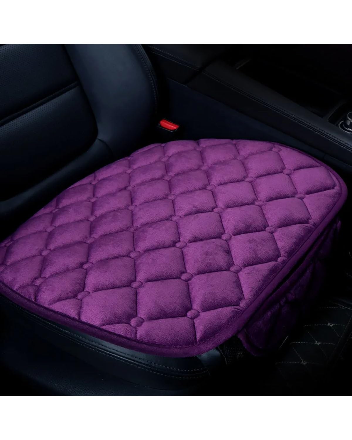 NBHGFF Auto Sitzauflagen Für Alle Fahrzeuge Auto-Vordersitz 1 Stück Warmer Plüsch-Autositzbezug Kissen Anti-Rutsch Universal-Sitz Atmungsaktives Pad Sitzbezüge Sitzauflagen(-06-1pcs Front Purple) von NBHGFF